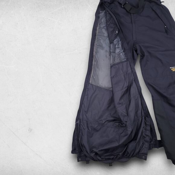 VTG Mountain Hardwear Snow BIB Mens XL Black Ski Snowboard Conduit Waterproof - Picture 4 of 11